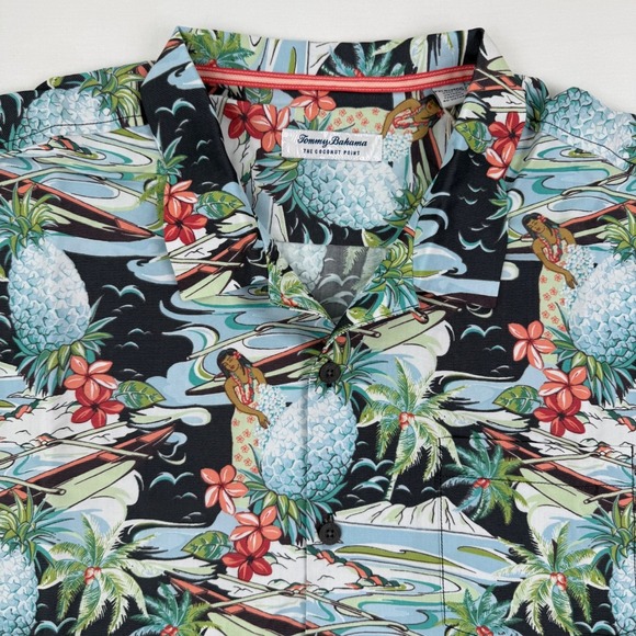 Tommy Bahama Other - Tommy Bahama Mens 2XLB Coconut Point Pina Oasis IslandZone Hawaiian Camp Shirt